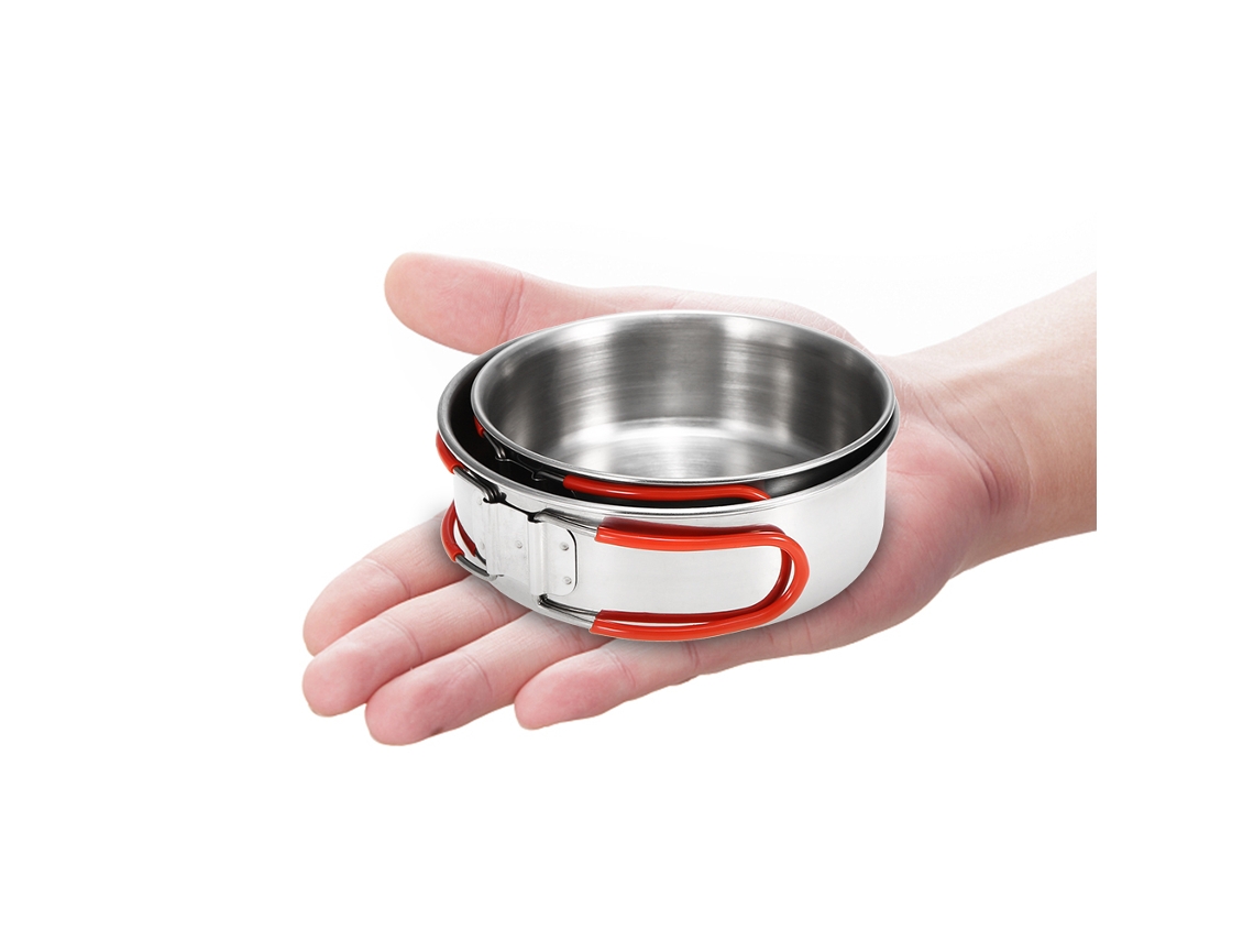 2 Tigelas Aço Inox para Camping Outdoor