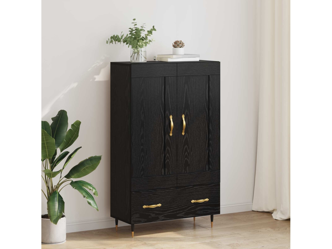 Vidaxl Buffê Carvalho Preto 69,5 X 31 X 115 Cm Derivados De Madeira