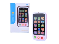 Mali brinquedo Telefone Inteligente com Luz e Música Educativo Multifuncional para Crianças Rosa