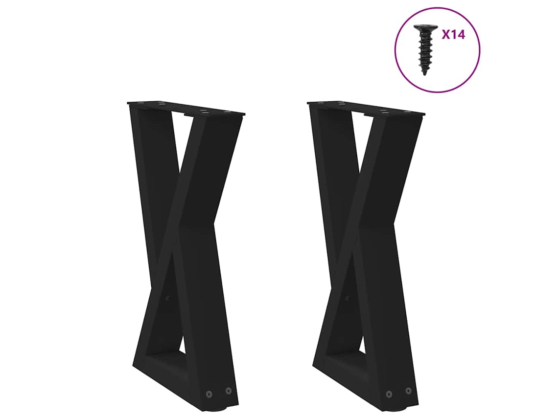 Coffee Table Leg, Coffee Table Legs Vidaxl Preto Aço (28 X (42-43.3) Cm)