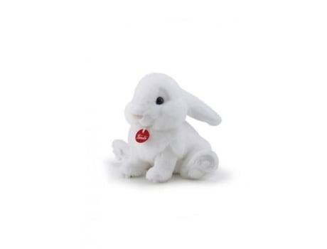 Brinquedo macio coelho TRUDI 23 cm de pelúcia branca para crianças