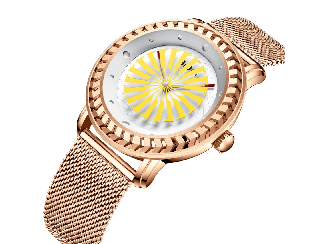 Relógio de Quartzo Masculino Elegante e À Prova D'água MDUG (ouro Rosa)