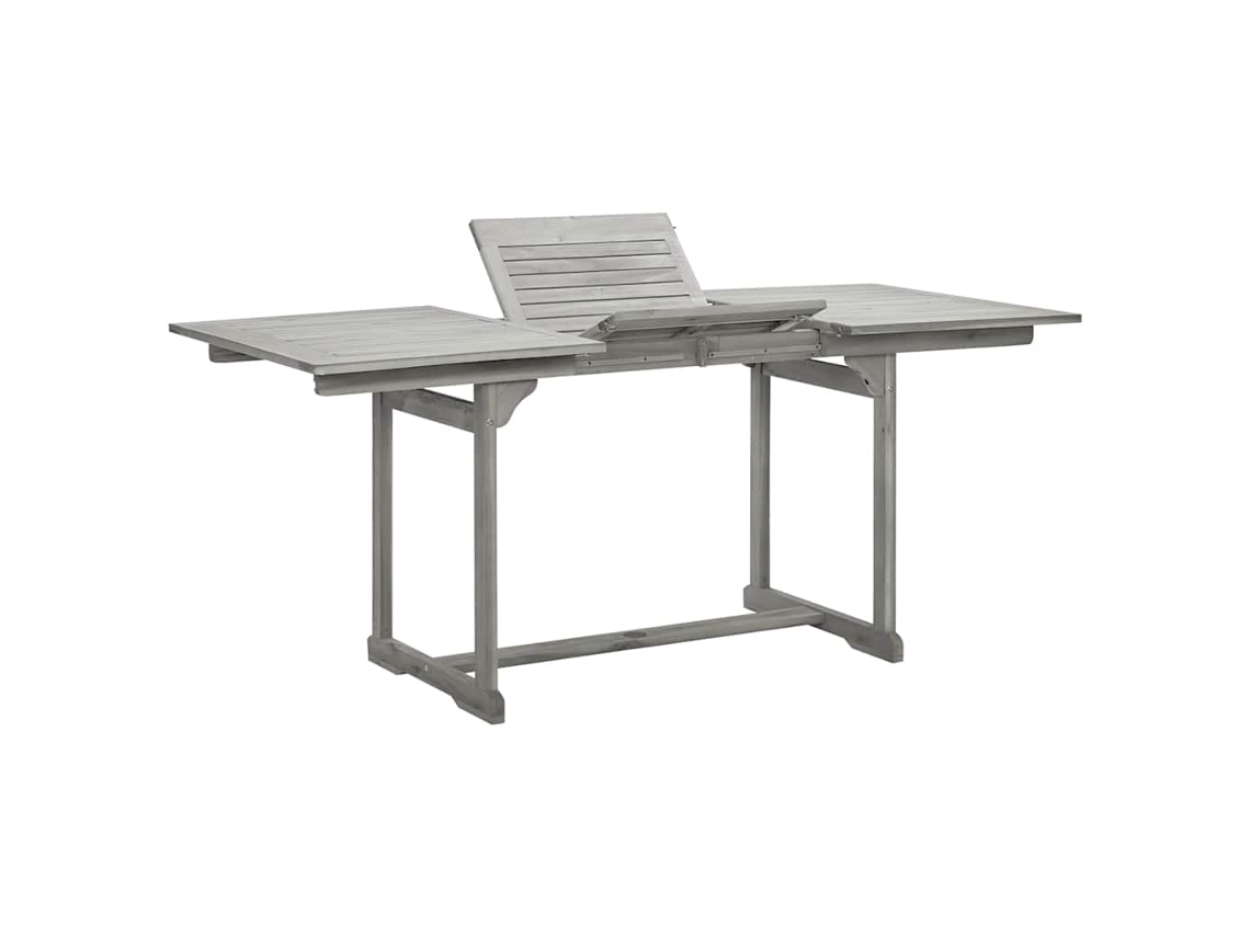 Vidaxl Mesa De Jantar P/ Jardim (120-170)x80x75 Cm Acácia Maciça