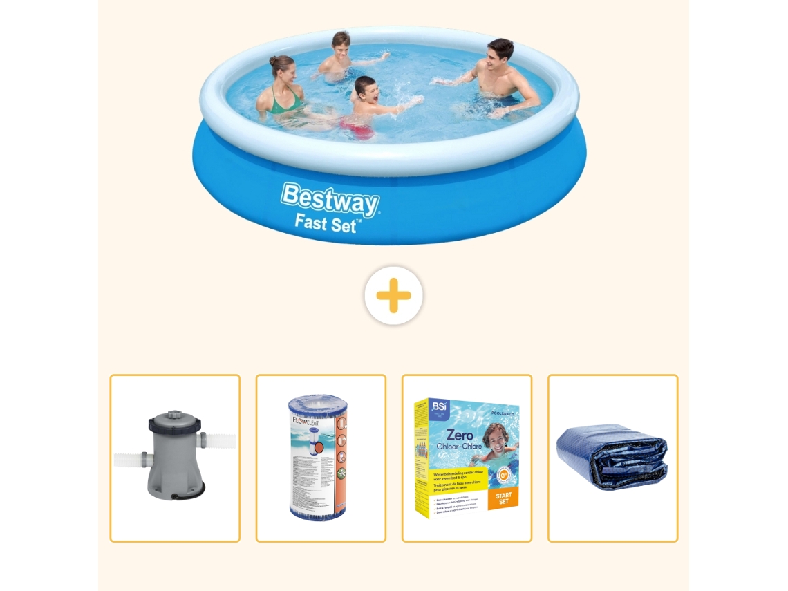 Bestway Piscina Bestway Fast Set Redonda - 366x76 Cm - 5-peças S224