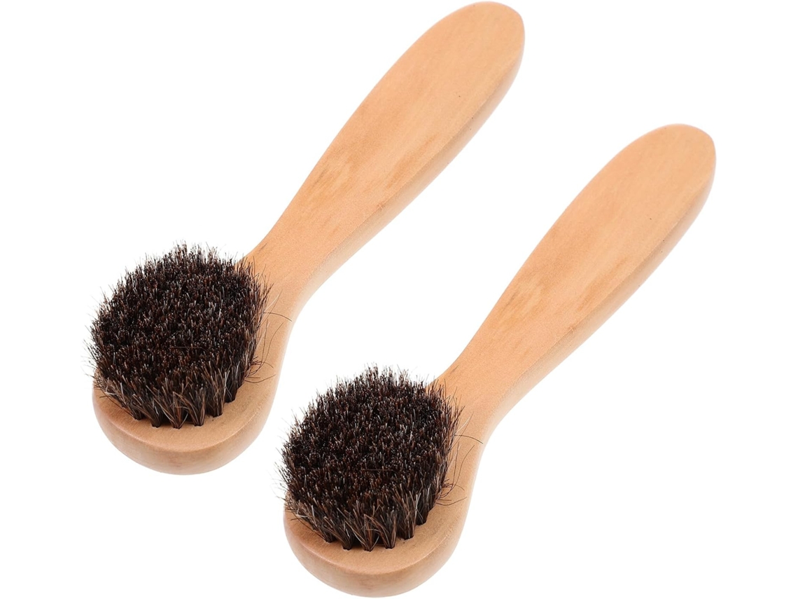Esponja facial esfoliante suave, 2 peças, cerdas naturais e de madeira, para limpeza.