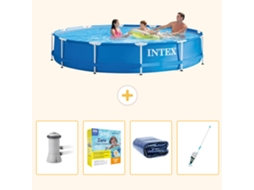 Intex Piscina Com Estrutura Redonda - 366x76 Cm - 5-peças S196