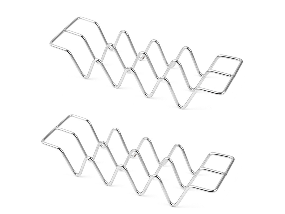 Conjunto de 2 / Suportes para Tacos Mexicanos Quatro Compartimentos AURUM