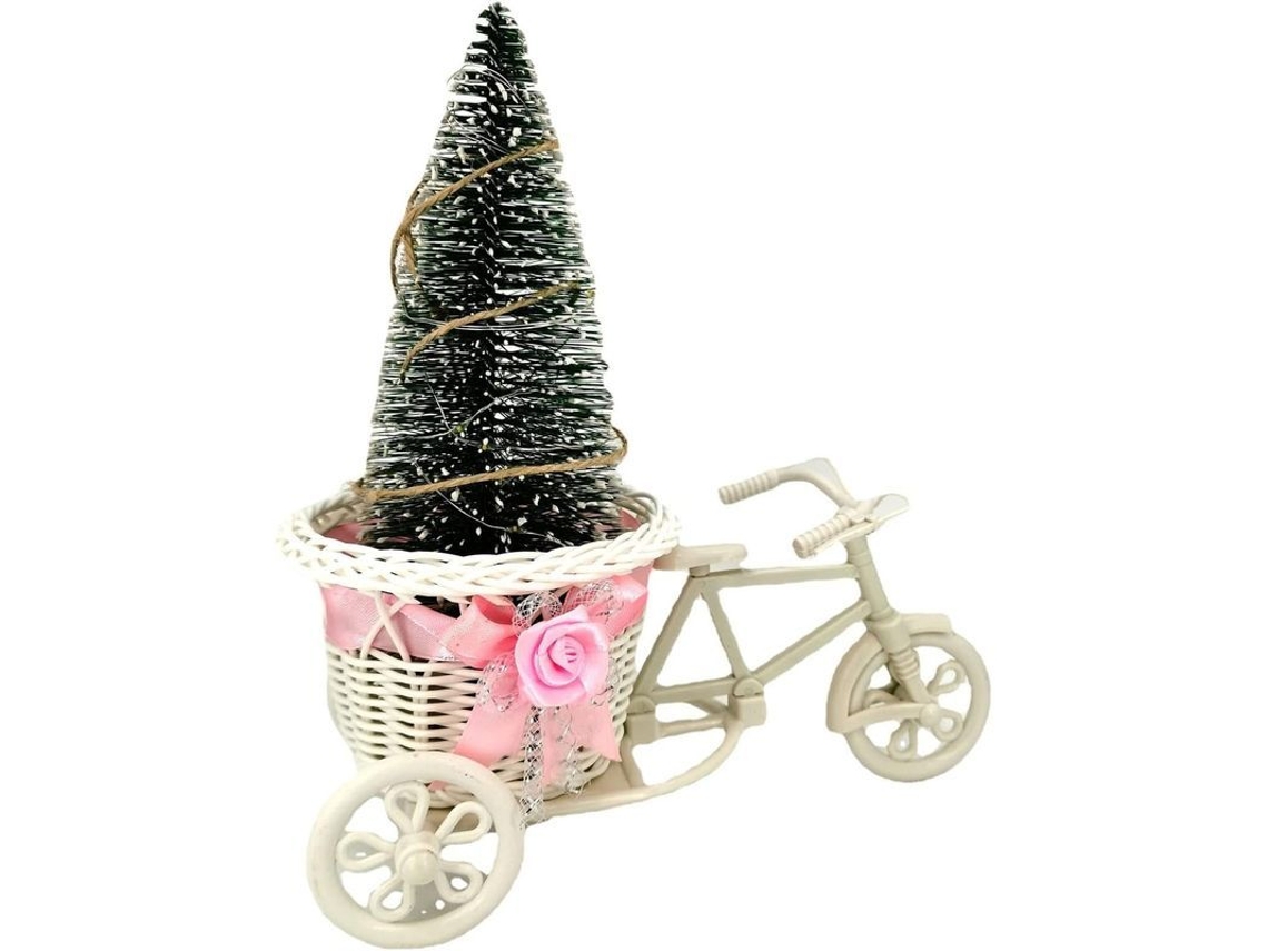 Adorno De Navidad Para Árbol Con Canasta De Flores Y Bicicleta, Decoración Navideña De Resina Para Hogar