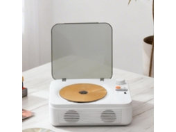 Leitor Cd Portátil Retrô Diyeeni Com Bluetooth, De De Mesa Com Controle Remoto, Usb, Aux E Entrada Para Fone