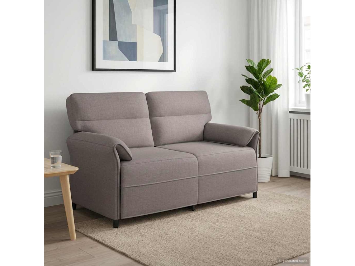 Vidaxl Sofá Para 2 Pessoas Cinzento-acastanhado 158 X 83 X 95 Cm