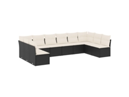 Garden Sofa Set, Garden Sofa Sets Vidaxl Preto Rattan / Vime (n/a)