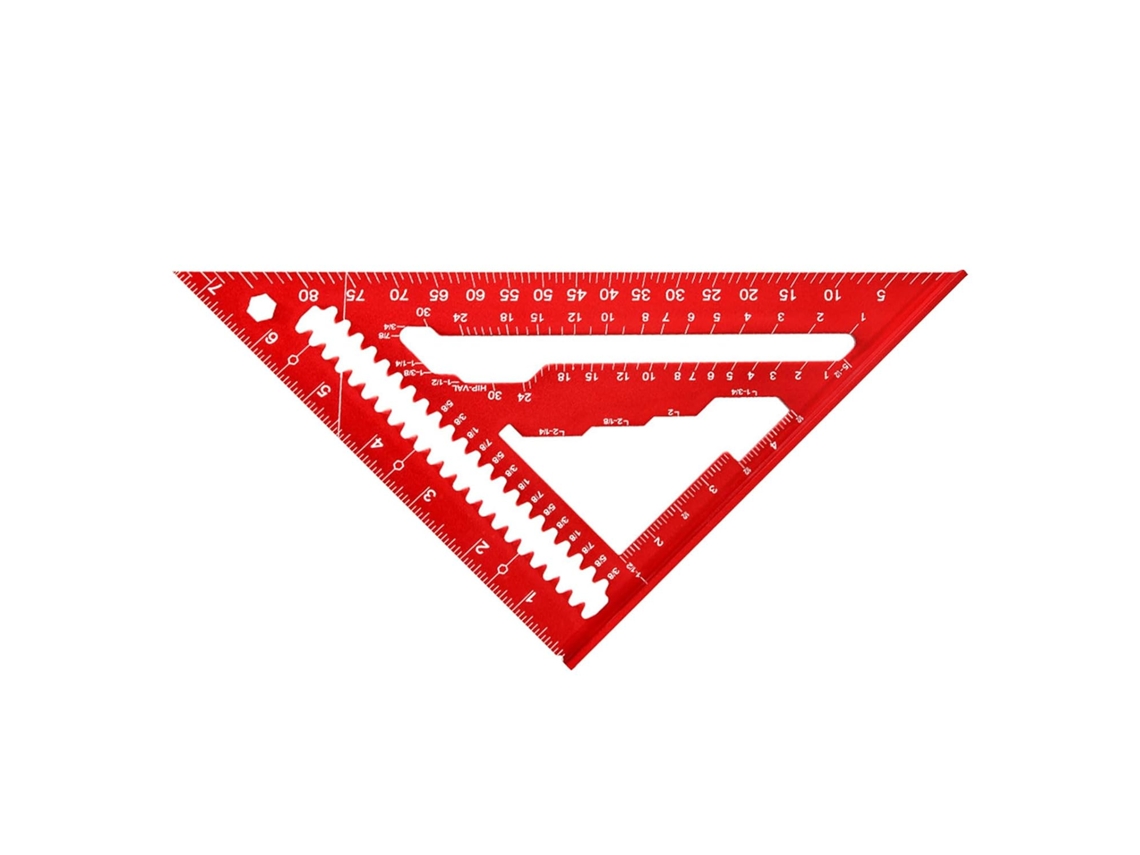 Esquadro Triangular Profissional De 7 Polegadas Para Marcenaria, Com Escala Dupla E Bordas Lisas Para Marcação Precisa