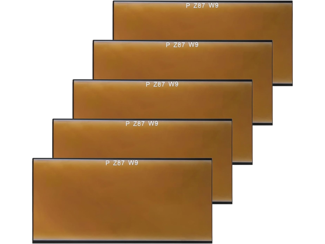 Conjunto De 5 Lentes De Filtro Para Máscara De Solda Em Formato De X, 2" X 4,25", Fáceis De Trocar.