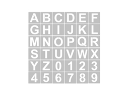 36pcs Estênceis Letras Números Reutilizáveis Pet 3/4/5 Dobrado para Pintura Decoração Casa Diy S/MARCA