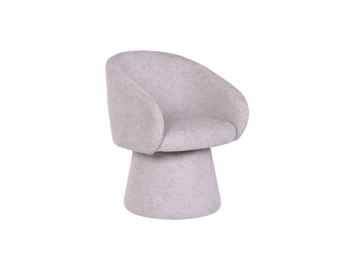 Poltrona de Metal em Poliéster Bege, 63x63,5x78,5cm ALEXANDRA HOUSE LIVING