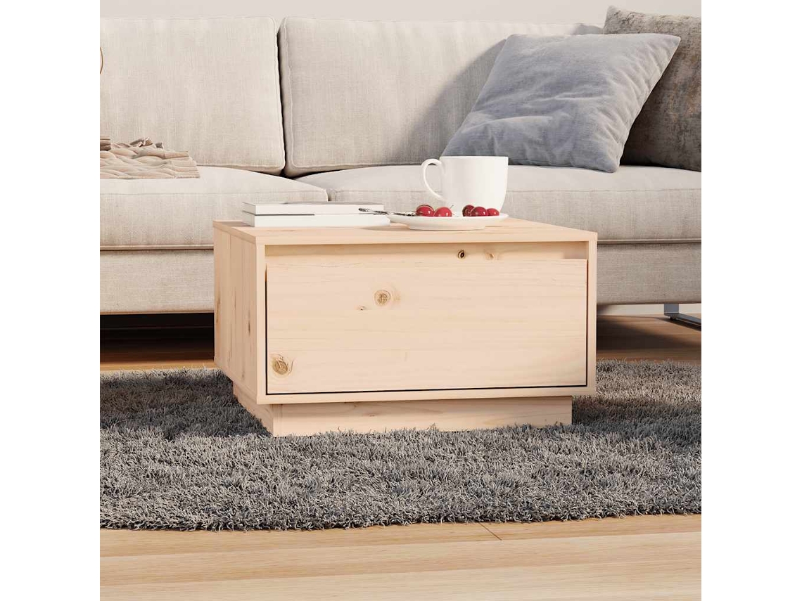 Vidaxl Mesa De Centro 55x56x32 Cm Pinho Maciço