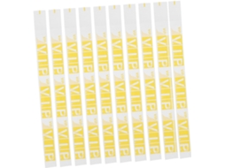 Pulseiras Vip Housoutil Para Festas, Pacote Com 100-unidades, Para Eventos Vip, Em Papel Sintético Amarelo