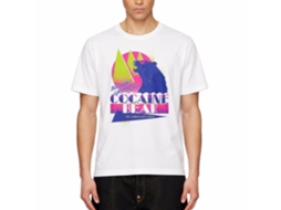 Rockinstone Cocaine Bear Bluegrass Conspiracy Retro White Adult T-shirt Size:xxxl