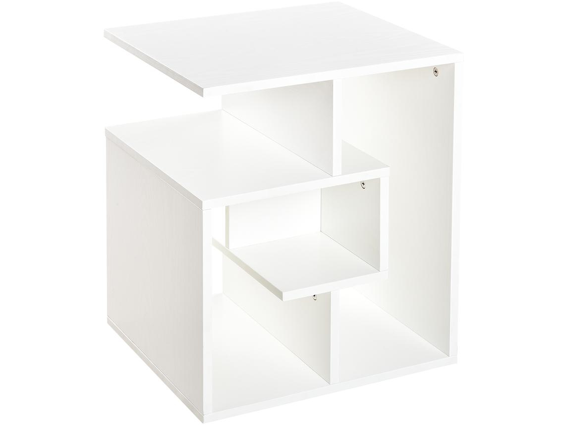 Mesa de Apoio Aglomerado de Madeira Cor Branco 45x40x55 cm Homcom