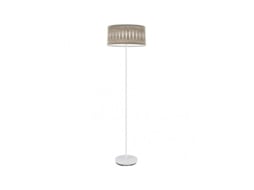 Pé De Sala De Estar Piron 1xe27 Madeira Branca/cinza 165x40x40 Cm Fabrilamp