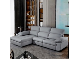Sofá Chaise Longue OXFORD - Direito - Cinza (290X180 cm)