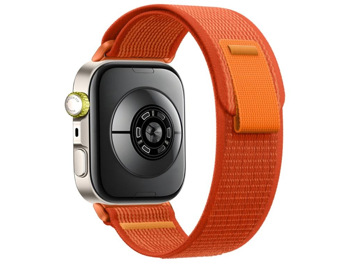 Bracelete para Huawei Watch Fit 4 Pro / Fit 4 / Fit 3 Nylon Fecho de Velcro Wild Path Loop Laranja Alpina XIAOMOYU