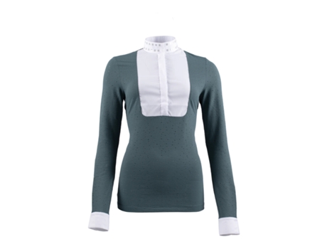 Polo de Mulher para Equitação CAVALLERIA TOSCANA Competição Sequins Azul (L)