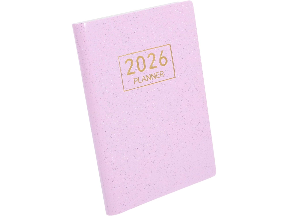 Mini Agenda 2026, Formato A7, Capa Em Pu Rosa Com Estrelas, Caderno Semanal E Diário, Bloco De Notas Portátil Para Gokoco