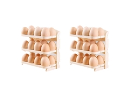 Suporte Dobrável Para Ovos Para Geladeira, Porta Lateral, Armazenamento De Ovos Olysi Shop