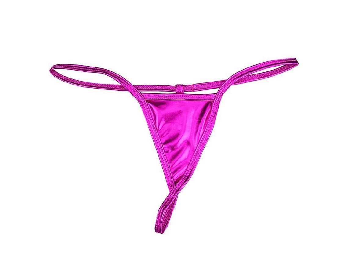 Peça De Roupa Intima Sexy Para Mulher, Tanga Lingerie Moderna, Calcinha Para Clube, Cores Variadas 1 Unidad Rosa