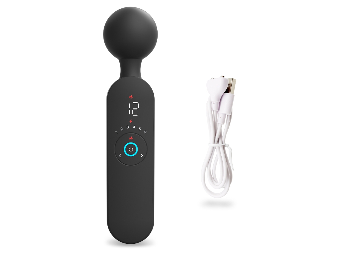 Massageador Elétrico Potente com Função de Aquecimento e Visor Digital. MDUG (versão Atualizada)