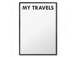 Magnetic Glass Board My Travels For The Hall Espelharte (50x70 Cm)