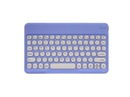 Teclado Sem Fio Bluetooth Silencioso De 10 Polegadas Com Teclas Redondas Para Tablet E Laptop Everley891
