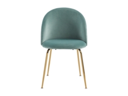 Cadeira Eames Melbourne VENTE-UNIQUE.PT (Verde Claro - Tecido e Veludo - 50x55x77 cm)