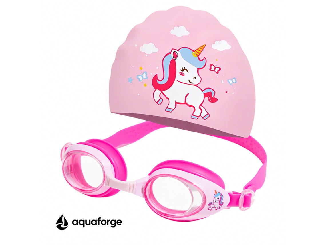 Conjunto De Natação Infantil Com Óculos Touca Proteção Uv