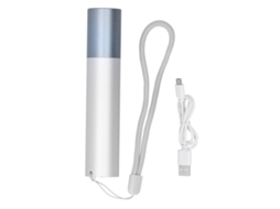 2026 lanterna Led Recargável Usb Portátil de Ligação de Alumínio Mini Multifuncional para Exterior (prata)