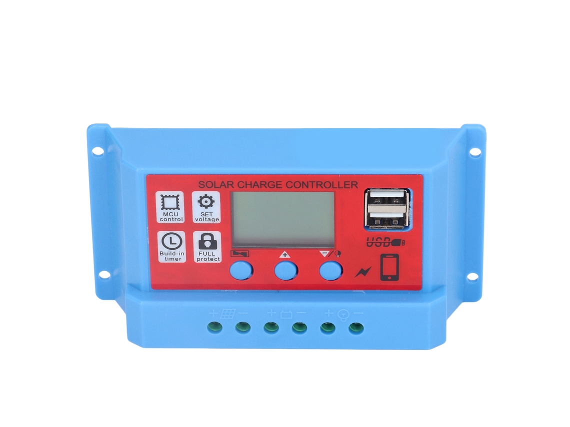 Controlador De Carga Solar Laxiscreed 12v/24v Pwm Com Display Lcd De 3 Estágios