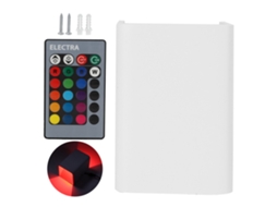 Lâmpada de Parede Led Rgbw com Controle Remoto 5w Alumínio para Quarto Corredor Escadas