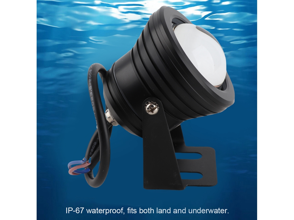 Luz De Destaque Led Rgb Para Aquário (12v 10w Submersível)