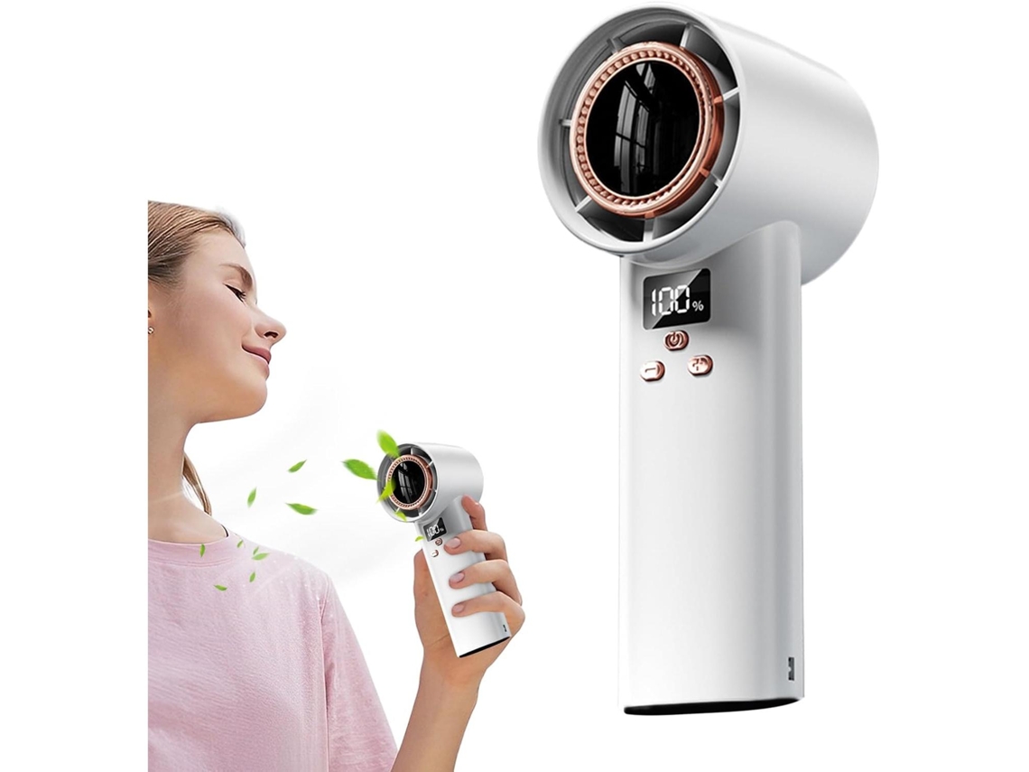 Ventilador com Carregamento Usb Visor Lcd Digital Dobrável 3 Modos Resfriamento Silencioso MDUG