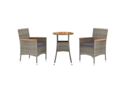 Garden Bistro Set, Garden Bistro Sets Vidaxl Cinzeto Rattan / Vime (n/a)