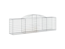 Gabion Basket, Gabion Baskets Vidaxl Prateado Ferro (300 X 50 X 80/100 Cm)