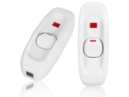 Rebe interruptor Rocker de Cable para Lâmpada, Interruptor em Linha On/off, 2 Peças 250v 10a para Lâmpadas de Mesa e Parede