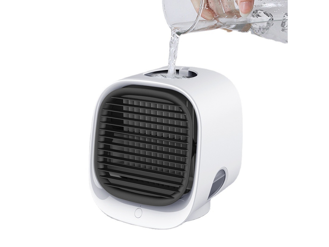 Mini Climatizador De Ar Moderno Com Usb E Umidificador/ Ventilador, Branco