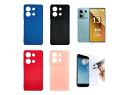 Capa Xiaomi Redmi Note 13 (5g), Capa De Silicone Tpu Gel Gcl Protetor De Tela De Vidro Temperado, Movilearvayotoy