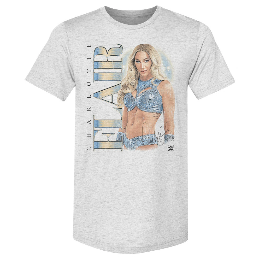 T-shirt Rockinstone Wwe Fans Ash Charlotte Flair Vintage Tri-blend T-shirt Unisex Adults-xl