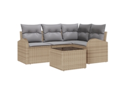Conjunto 5 De Sofá De Jardim De Vidaxl Com Almofadas