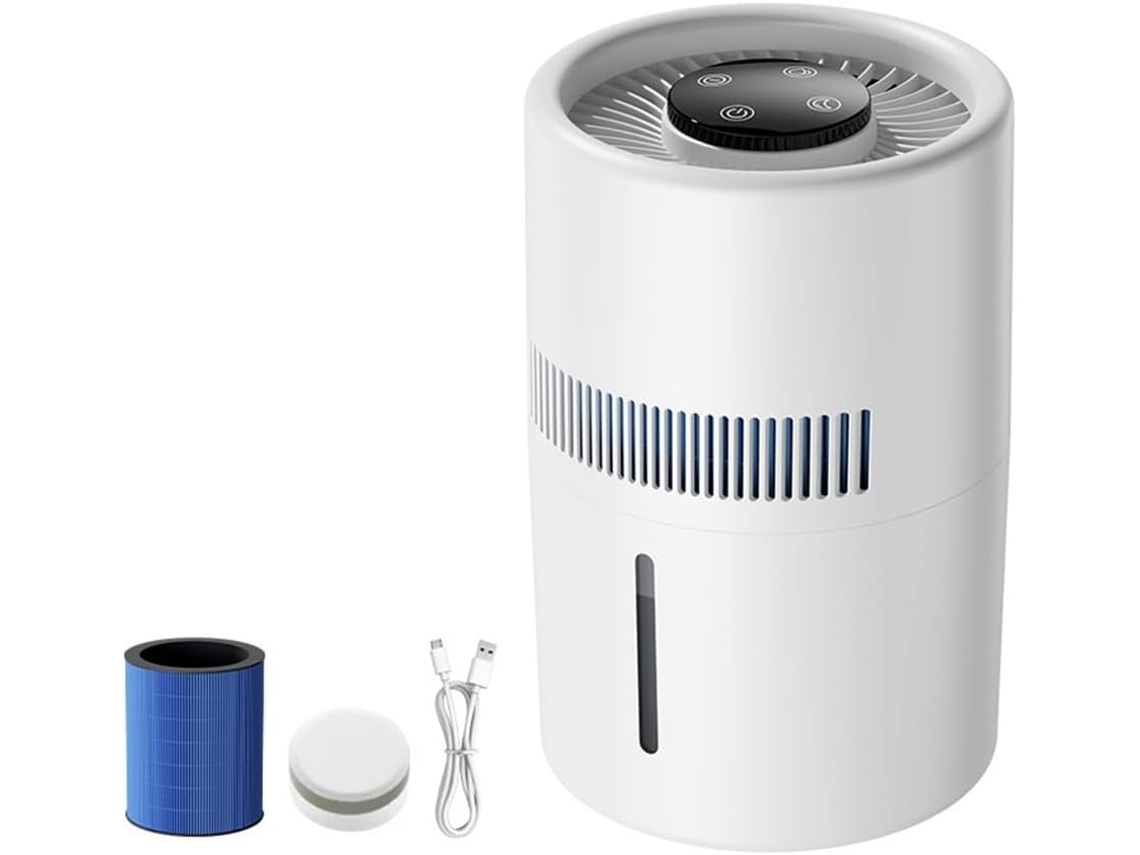 Umidificador Evaporativo Silencioso De 4 Litros Com Sistema Purificação Ar Por Íons Negativos