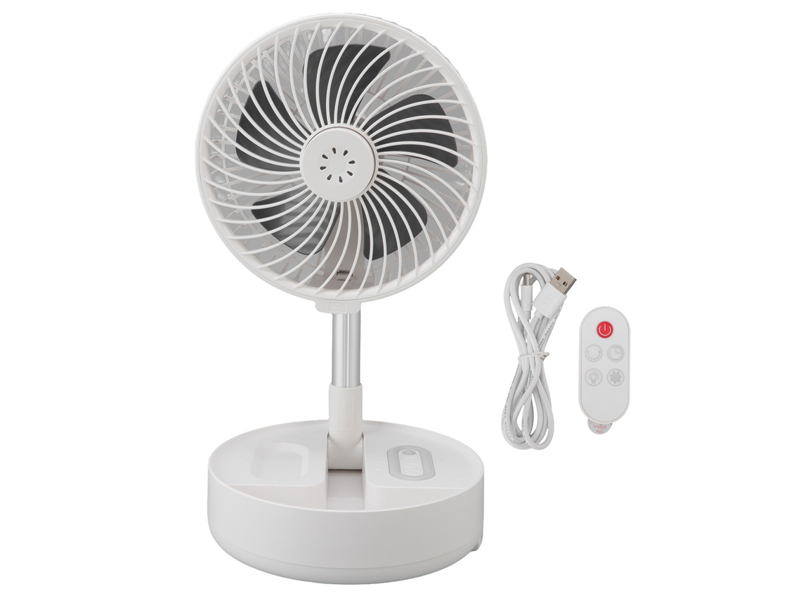 Ventilador Telescópico Plegable 4 Velocidades Luz Usb