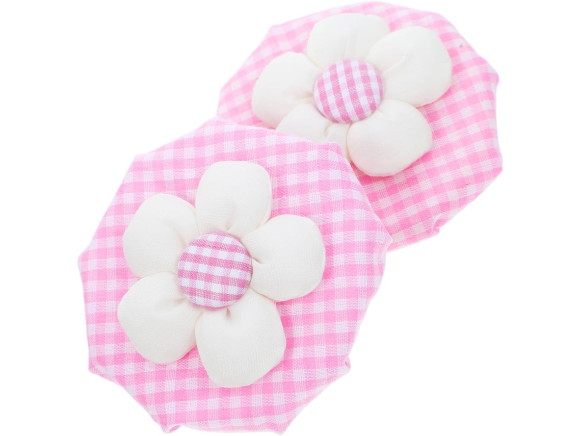 Conjunto De 2 Capas Protetoras Redondas Decorativas Para Maçanetas Porta Em Tecido Macio Rosa, Ideais Para O Inverno